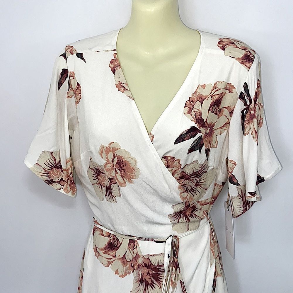 Leith Nordstrom Dress Wrap Floral Maxi NWT Sp - Picture 2 of 9